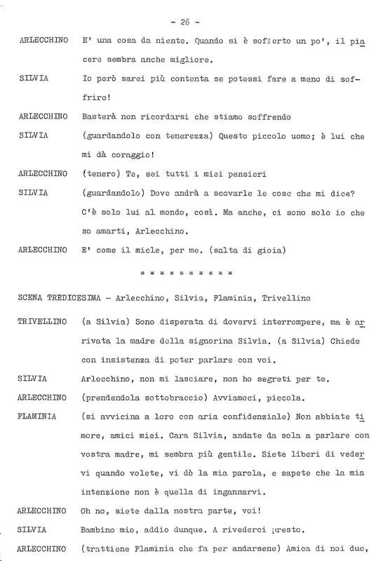1978 : La doppia incostanza (Andrée Ruth Shammah) script