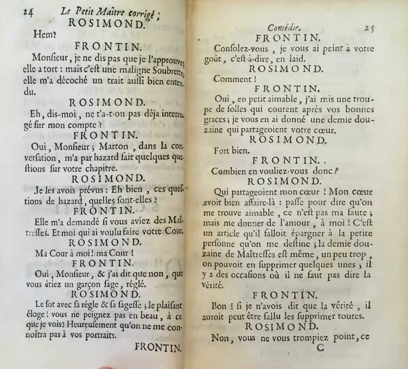 1739 : Le petit-maître corrigé
