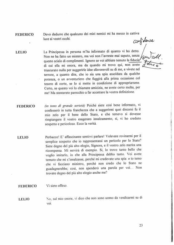 1997 : Il principe travestito (Cristina Pezzoli)