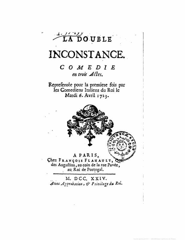 1724 : La double inconstance