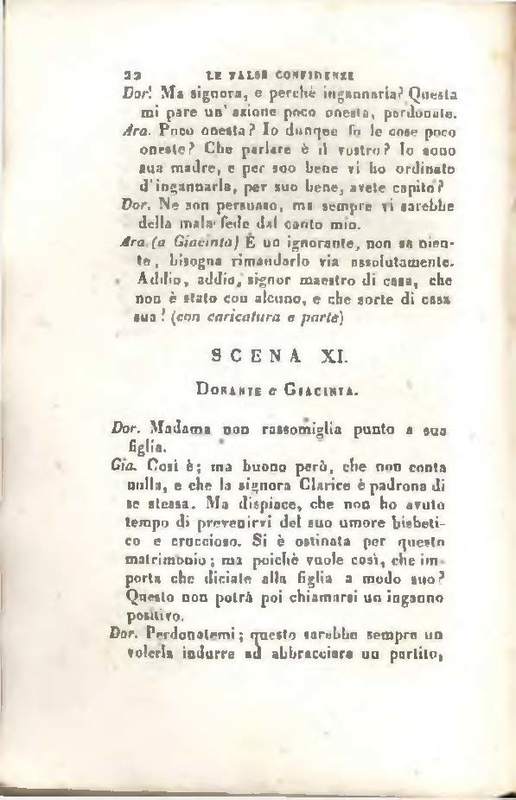 1829 : Le false confidenze [Salvatore Fabbrichesi, 1816]