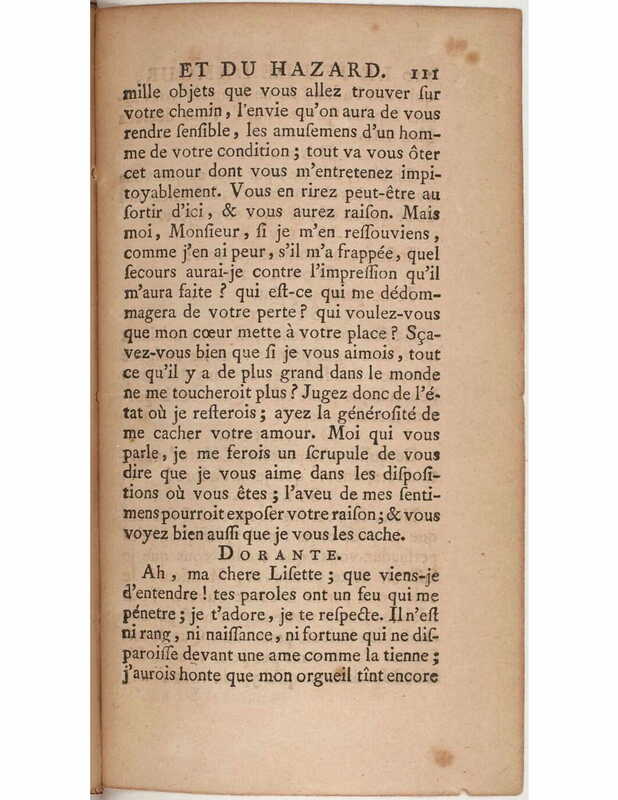 1730 : Le jeu de l’amour et du hasard