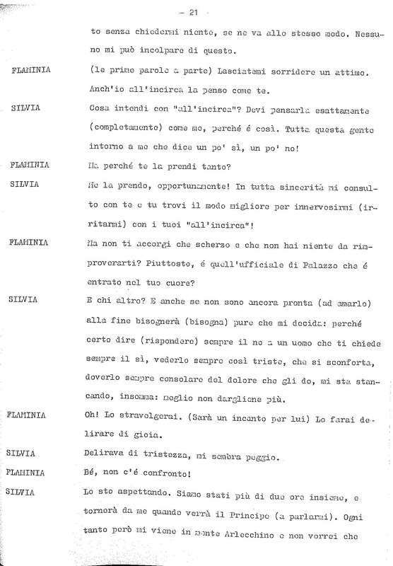 1978 : La doppia incostanza (Andrée Ruth Shammah) script