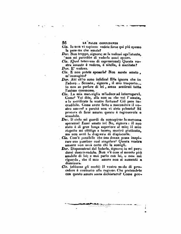 1833 : Le false confidenze
