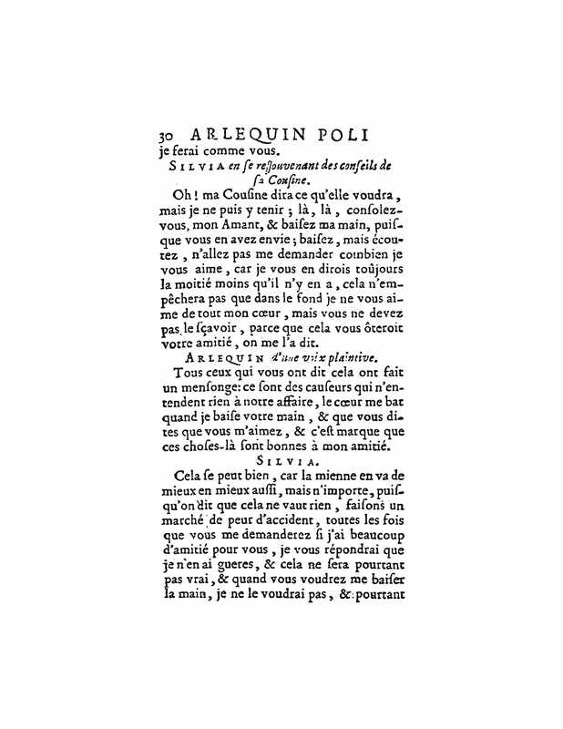 1723 : Arlequin poli par l’amour
