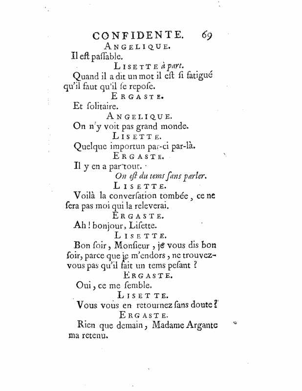 1735 : La mère confidente