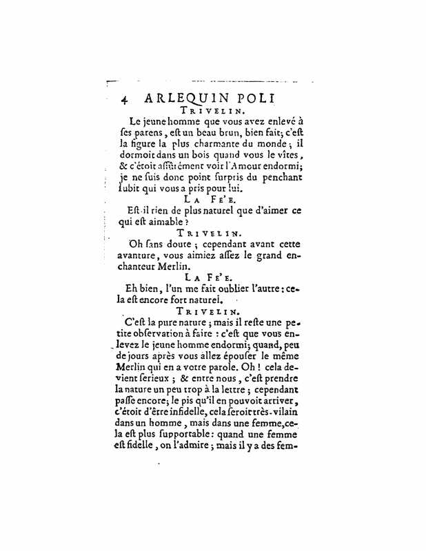 1723 : Arlequin poli par l’amour