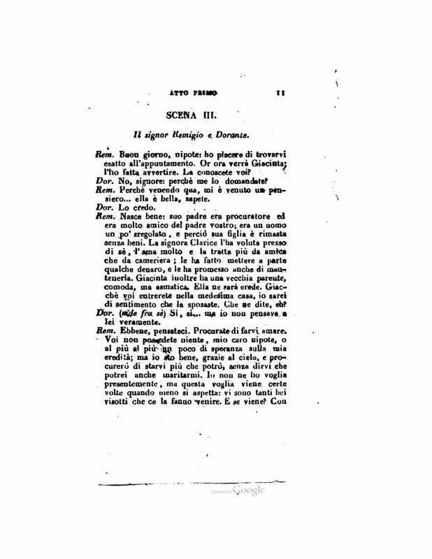 1833 : Le false confidenze