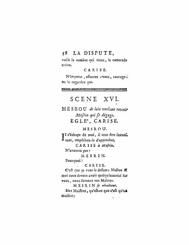1747 : La dispute