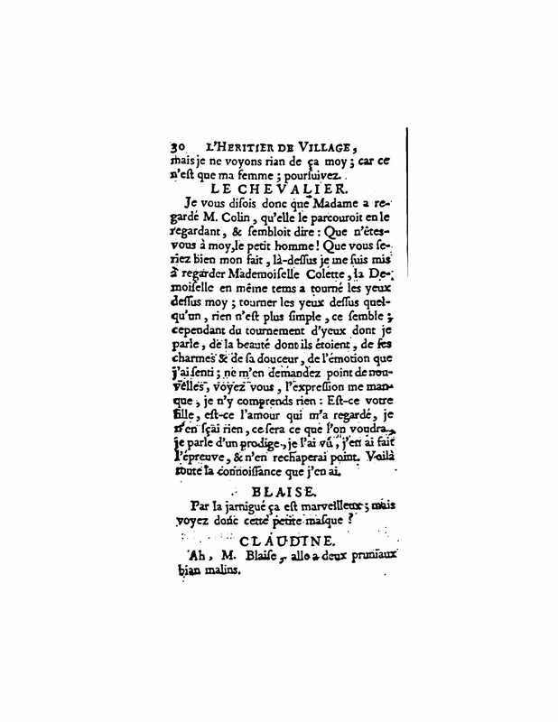 1729 : L’héritier de village