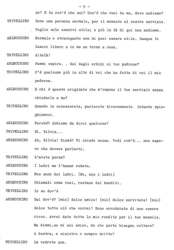1978 : La doppia incostanza (Andrée Ruth Shammah) script