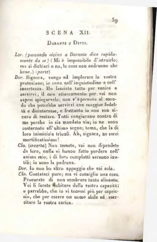 1829 : Le false confidenze [Salvatore Fabbrichesi, 1816]