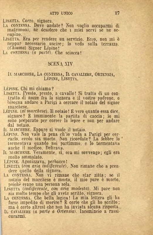 1907 : Il legato (Felicina Sacchetti Parvis)