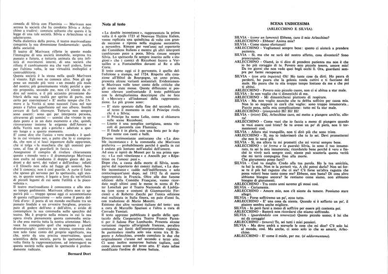 1978 : La doppia incostanza (Andrée Ruth Shammah) programme (reprise?)