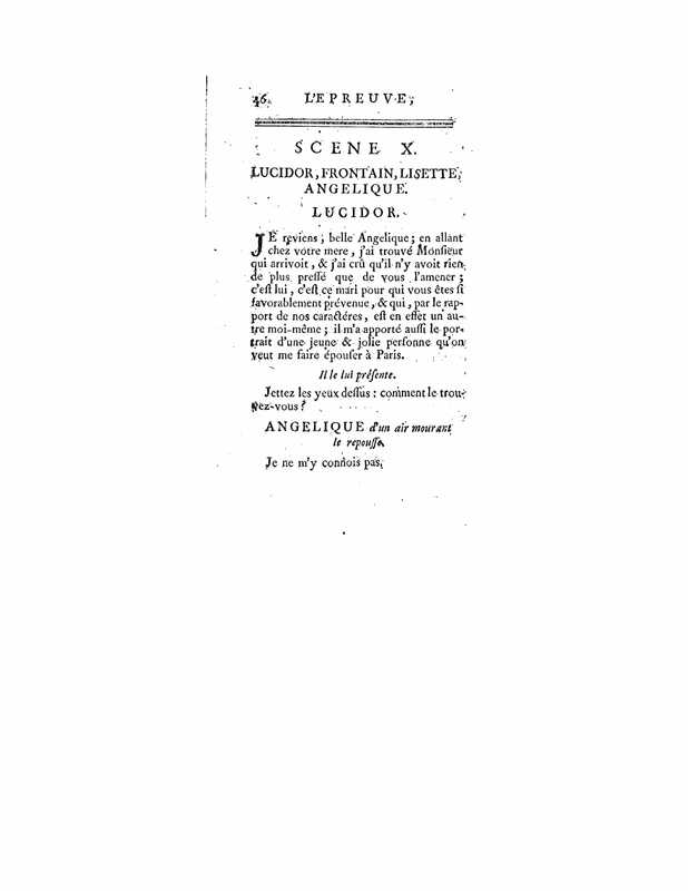 1740 : L’épreuve