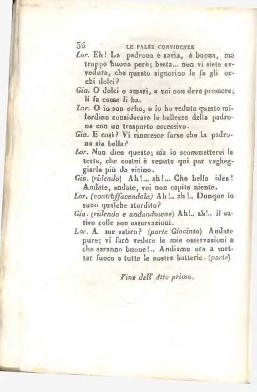 1829 : Le false confidenze [Salvatore Fabbrichesi, 1816]