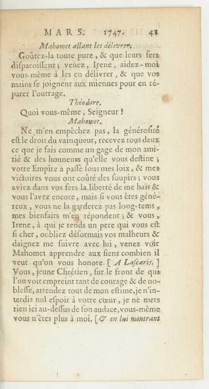 1747 : Mahomet second