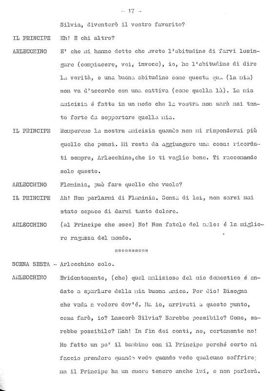 1978 : La doppia incostanza (Andrée Ruth Shammah) script