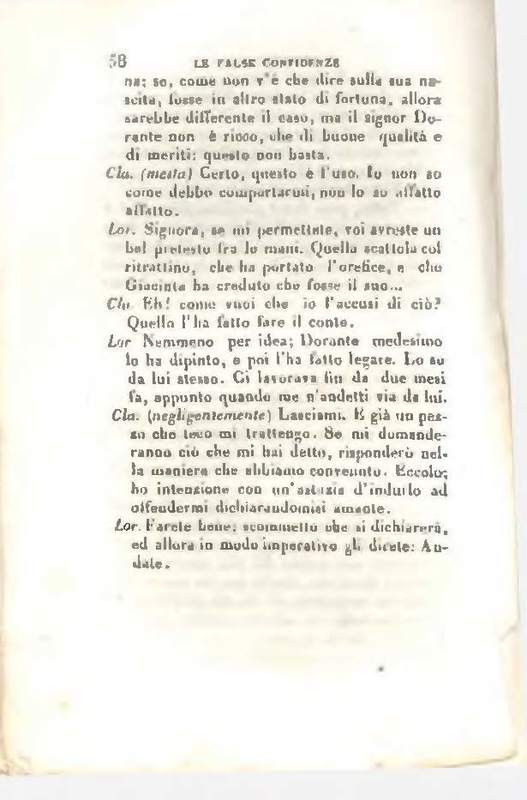 1829 : Le false confidenze [Salvatore Fabbrichesi, 1816]