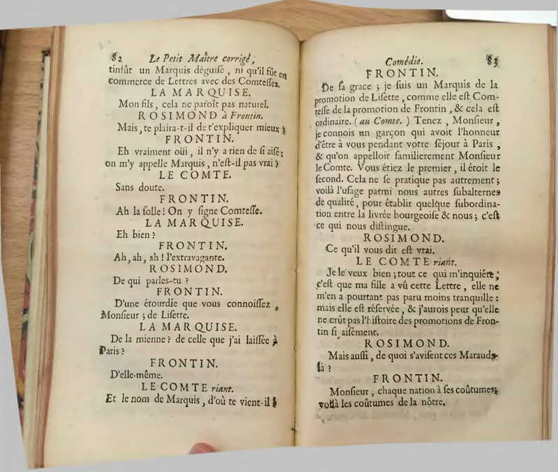 1739 : Le petit-maître corrigé
