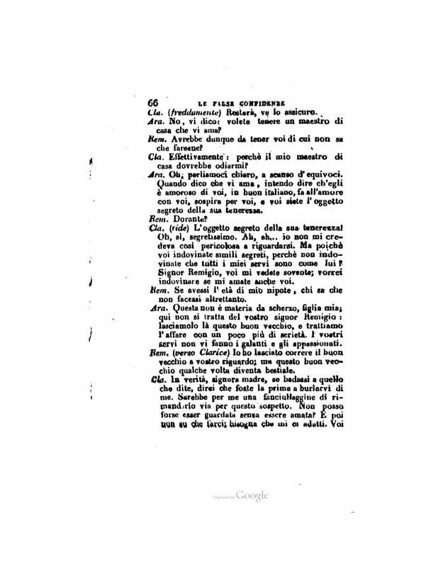 1833 : Le false confidenze