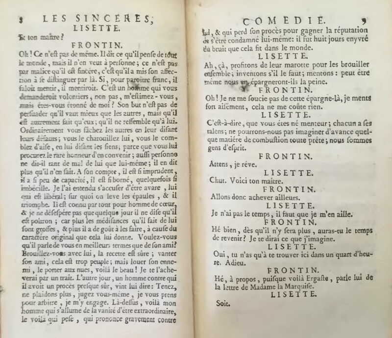 1739 : Les sincères