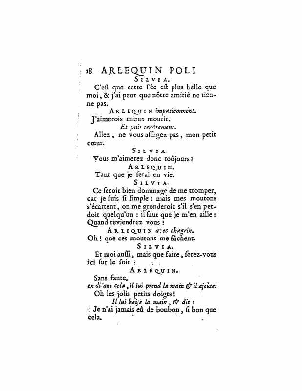 1723 : Arlequin poli par l’amour