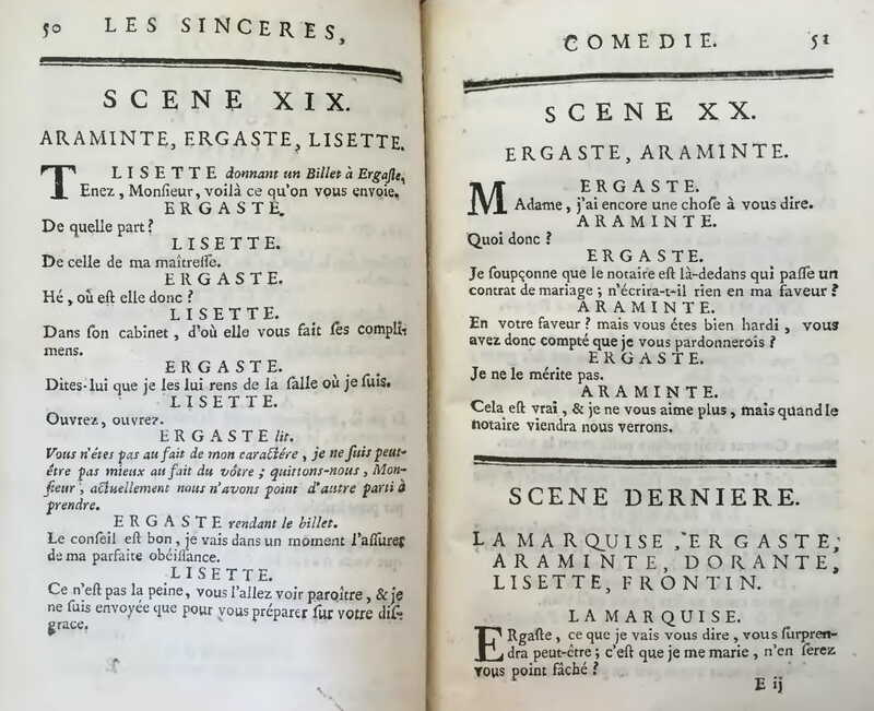 1739 : Les sincères
