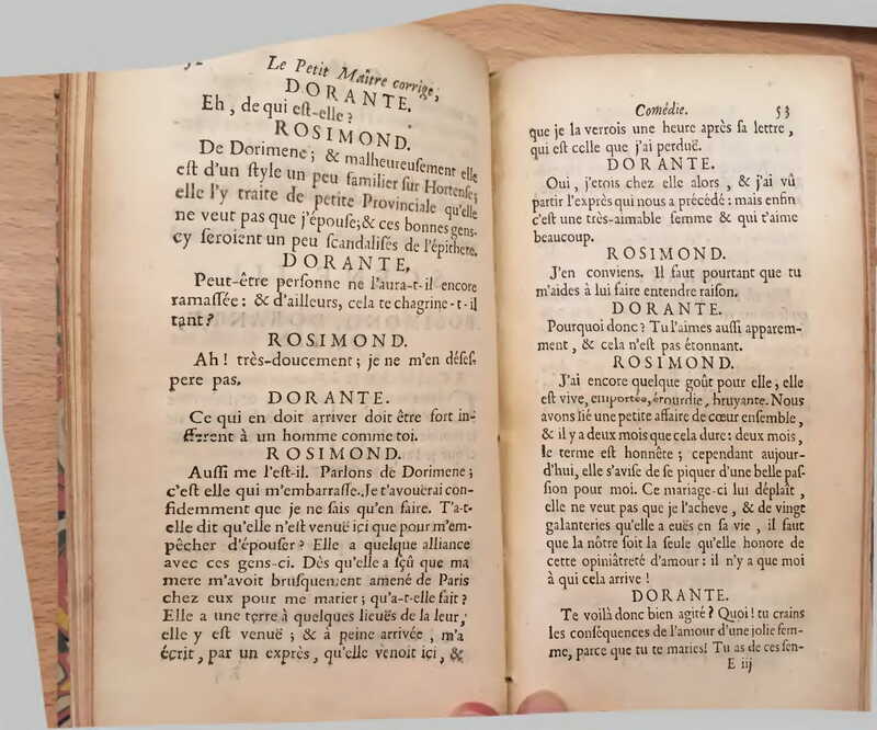 1739 : Le petit-maître corrigé