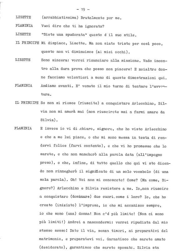 1978 : La doppia incostanza (Andrée Ruth Shammah) script