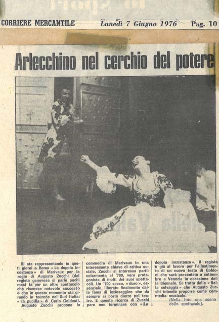 1976 : La doppia incostanza, Revue de presse