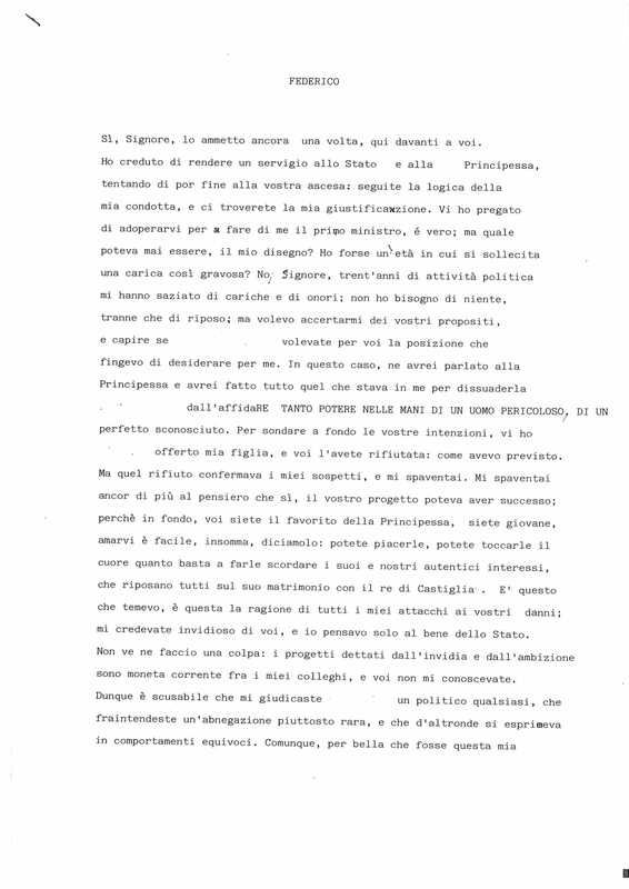 1997 : Il principe travestito (Cristina Pezzoli)