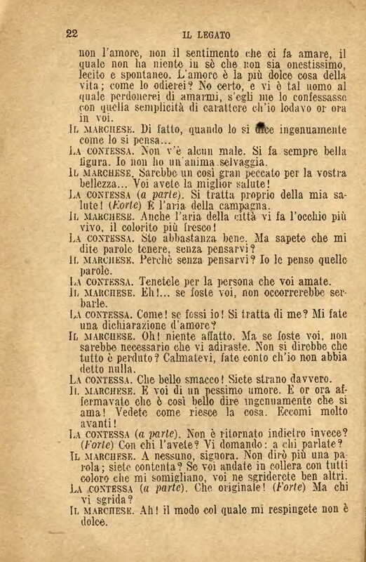 1907 : Il legato (Felicina Sacchetti Parvis)