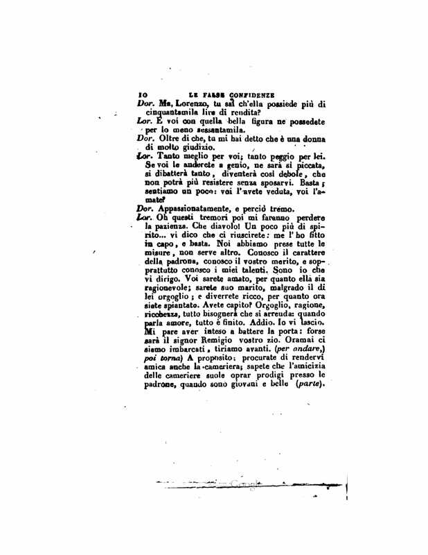 1833 : Le false confidenze