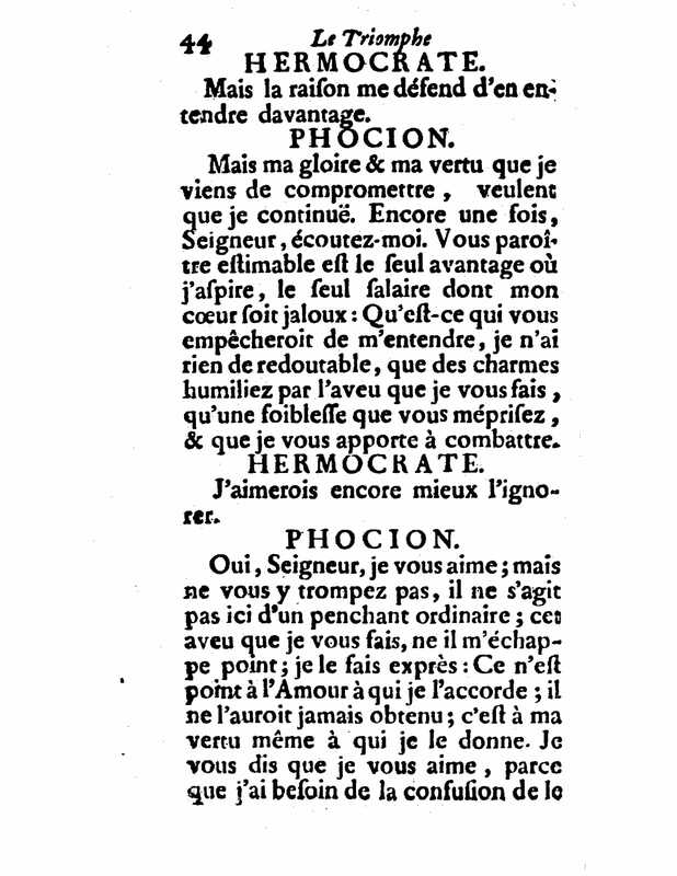 1732 : Le triomphe de l’amour