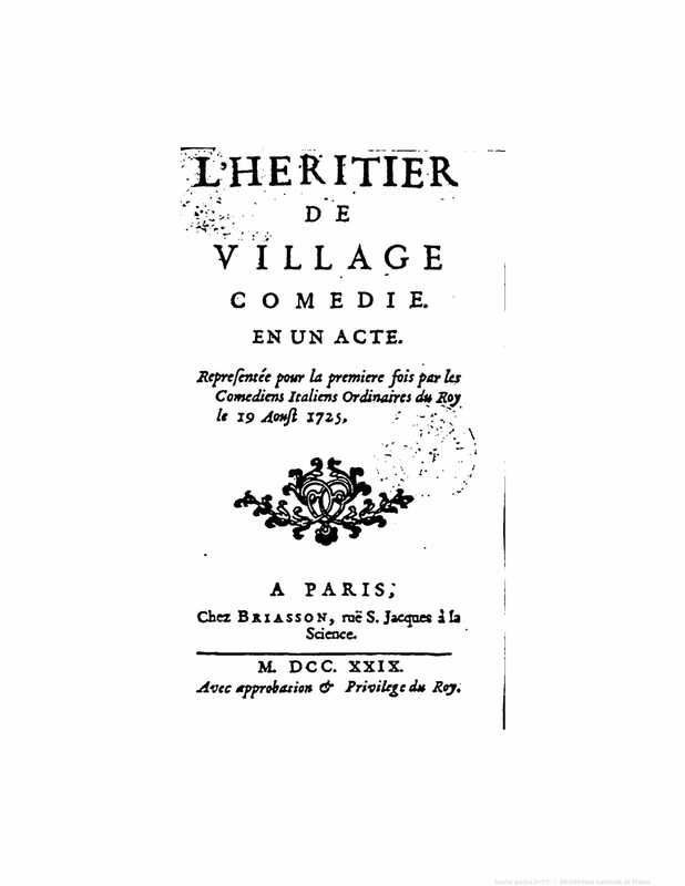 1729 : L’héritier de village