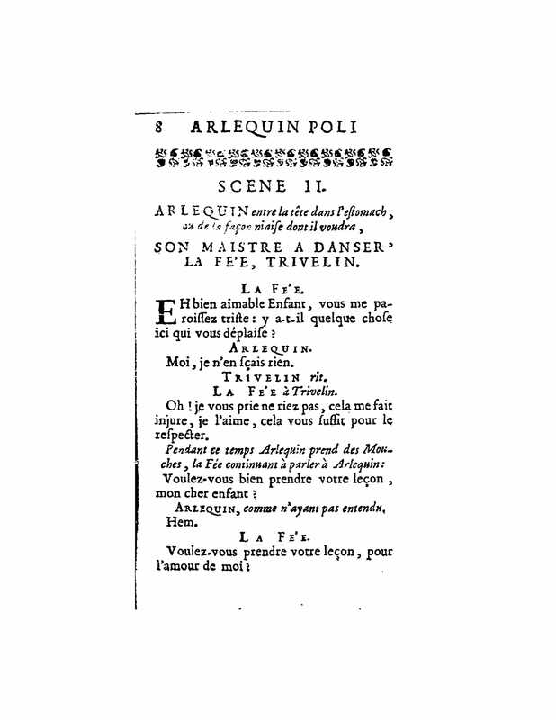 1723 : Arlequin poli par l’amour