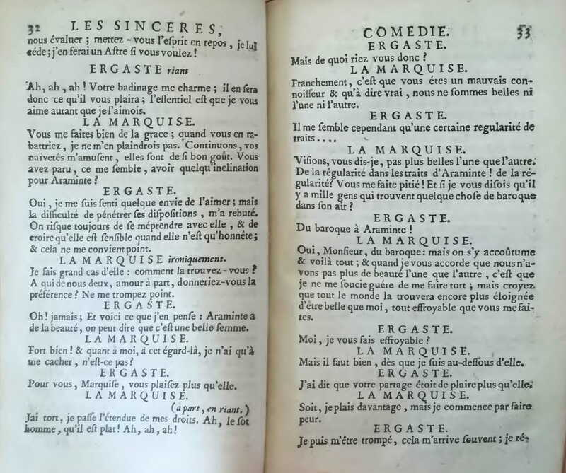 1739 : Les sincères
