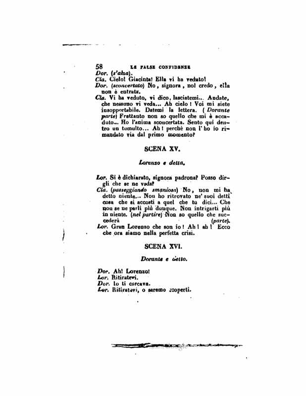1833 : Le false confidenze