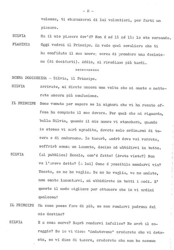 1978 : La doppia incostanza (Andrée Ruth Shammah) script