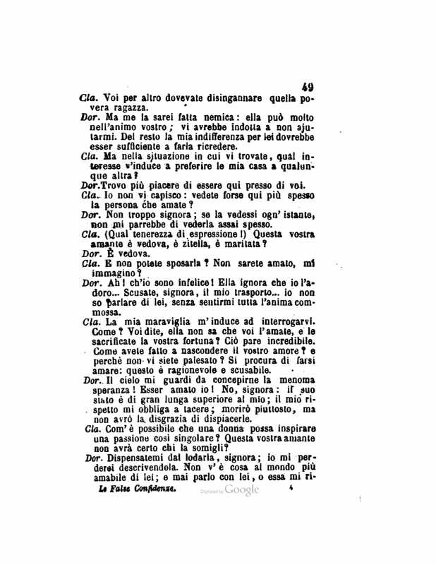 1872 : Le false confidenze