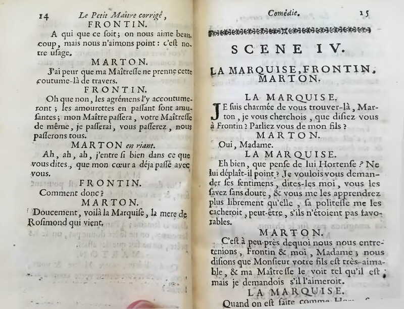 1739 : Le petit-maître corrigé
