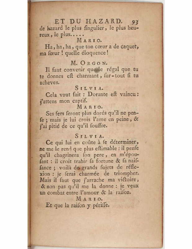 1730 : Le jeu de l’amour et du hasard