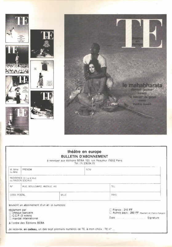 1985 : Il trionfo dell’amore, Programme