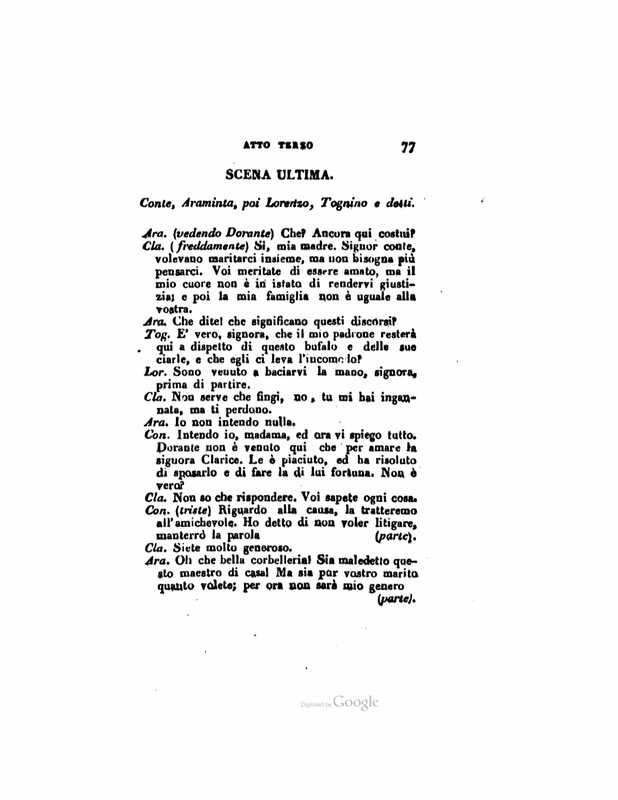 1833 : Le false confidenze