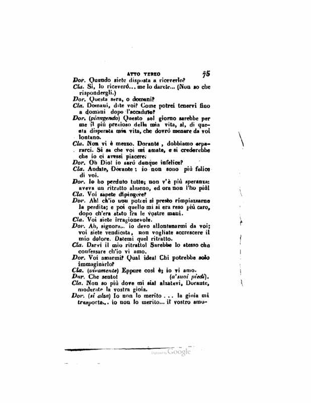 1833 : Le false confidenze