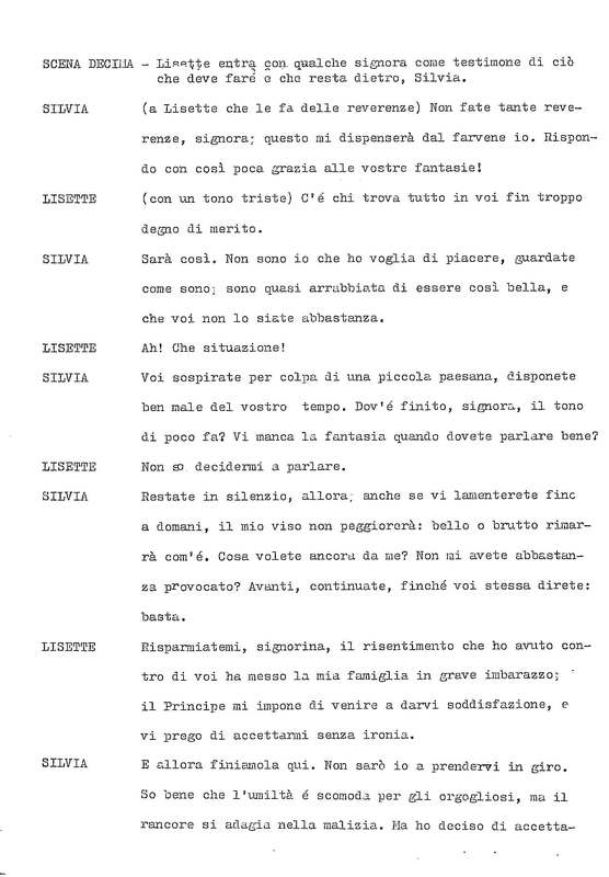 1978 : La doppia incostanza (Andrée Ruth Shammah) script