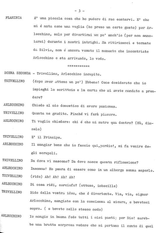 1978 : La doppia incostanza (Andrée Ruth Shammah) script