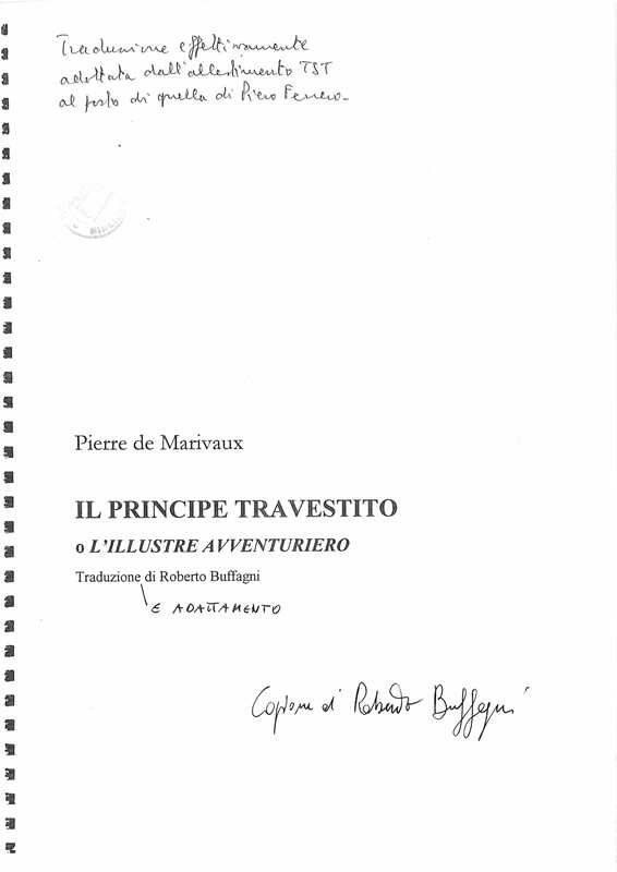 1997 : Il principe travestito (Cristina Pezzoli)