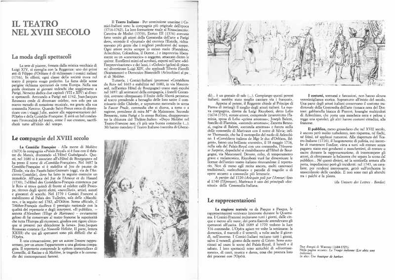 1985 : Le false confidenze, Programme